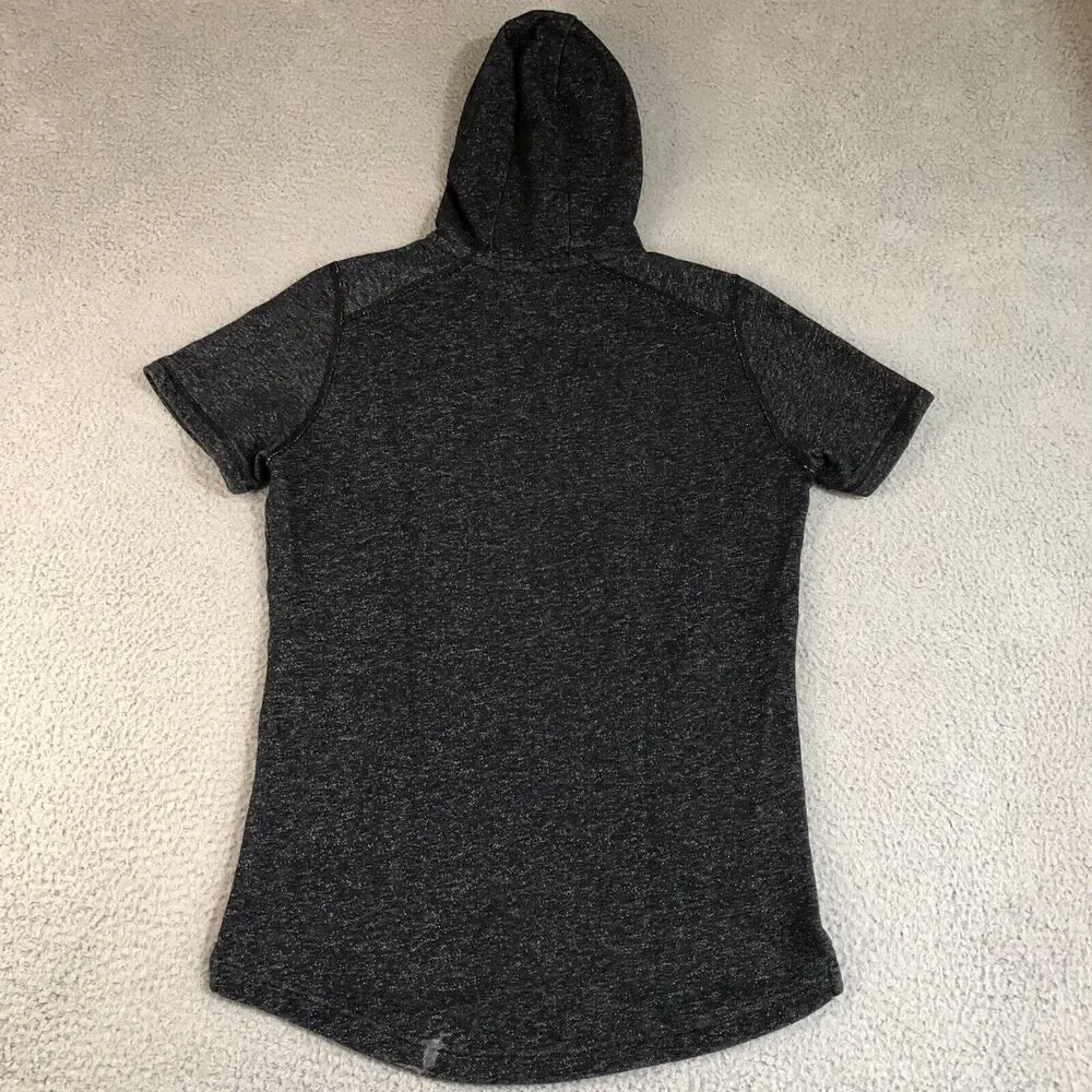 Under Armour Hoodie Men Medium Gray Logo Pullover Fitted‎ Sweatshirt Sportswear
